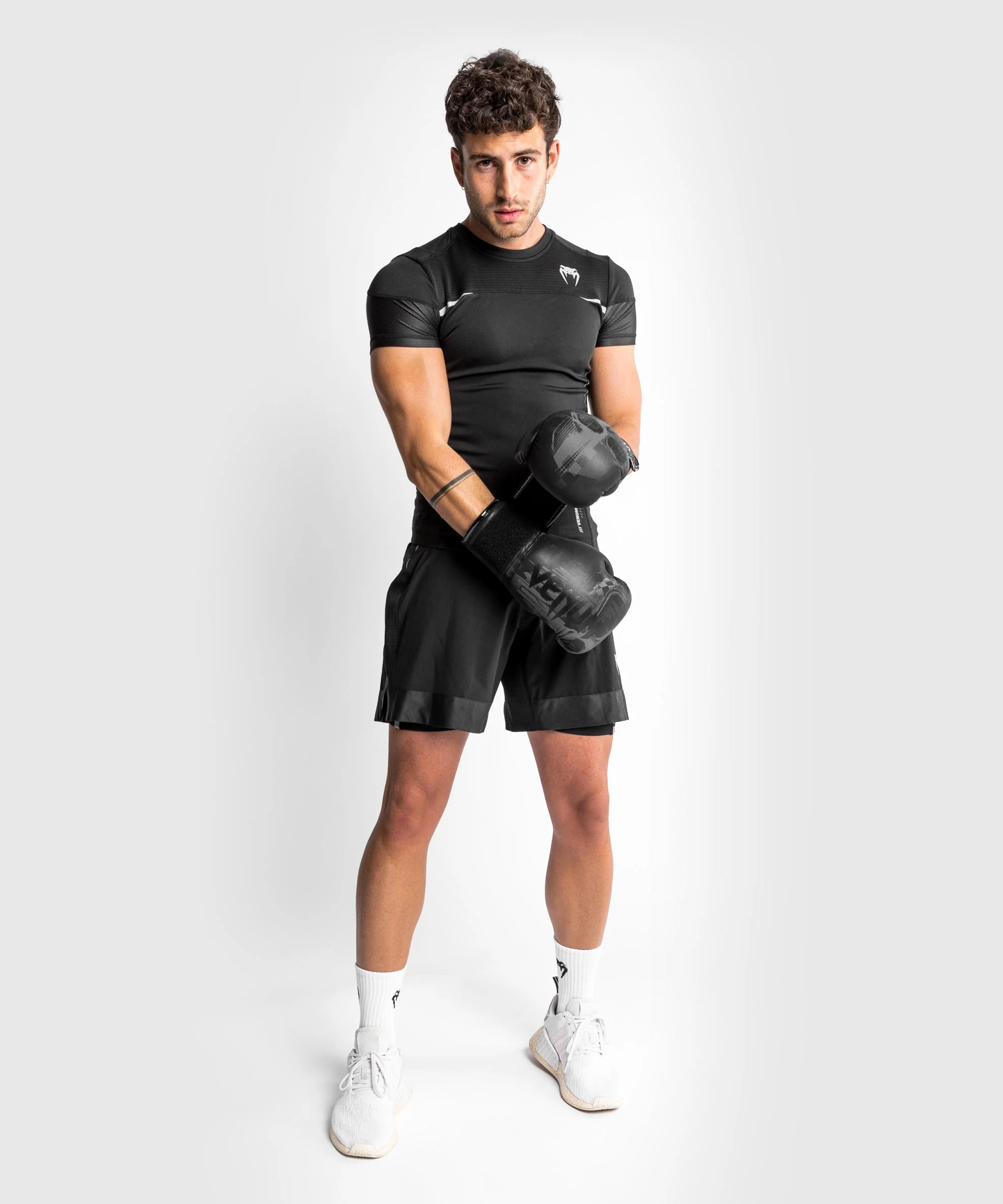 Venum tempest 2.0 Rashguard Short Sleeves – Black/Grey - Image 10