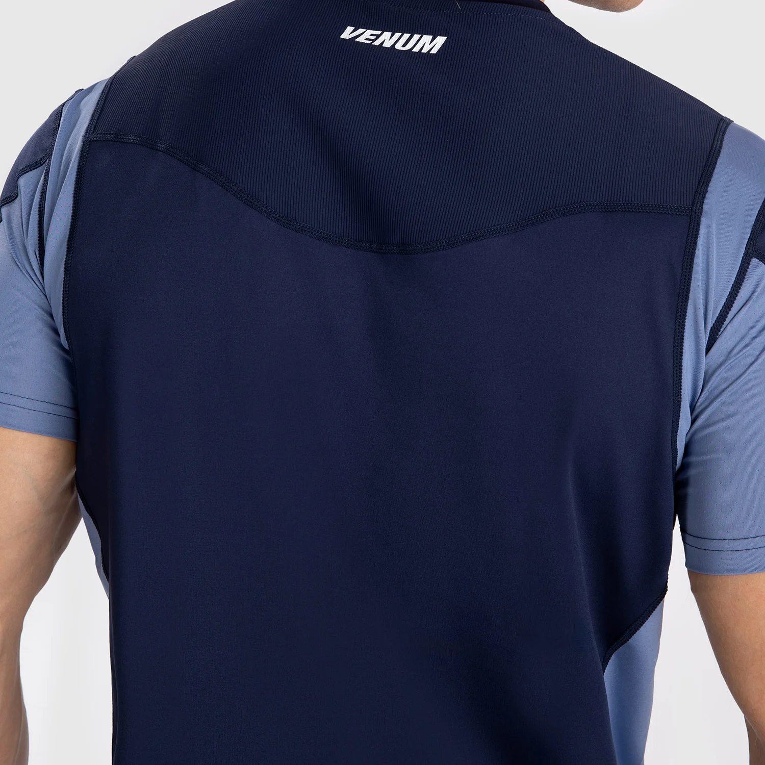 Venum Tempest Men's Dry-Tech T-Shirt - Navy Blue/Blue - Image 5