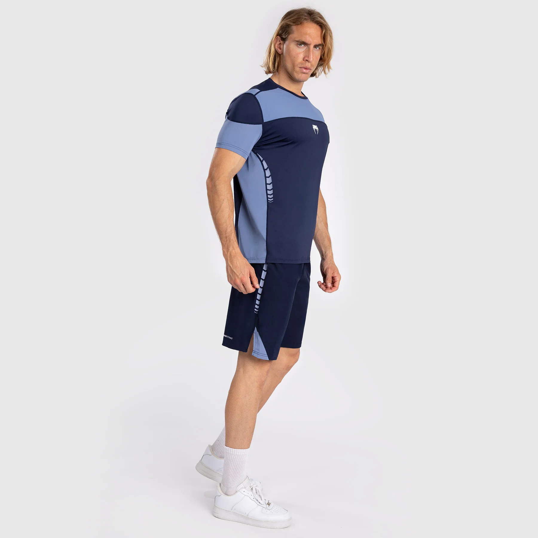 Venum Tempest Men's Dry-Tech T-Shirt - Navy Blue/Blue - Image 7