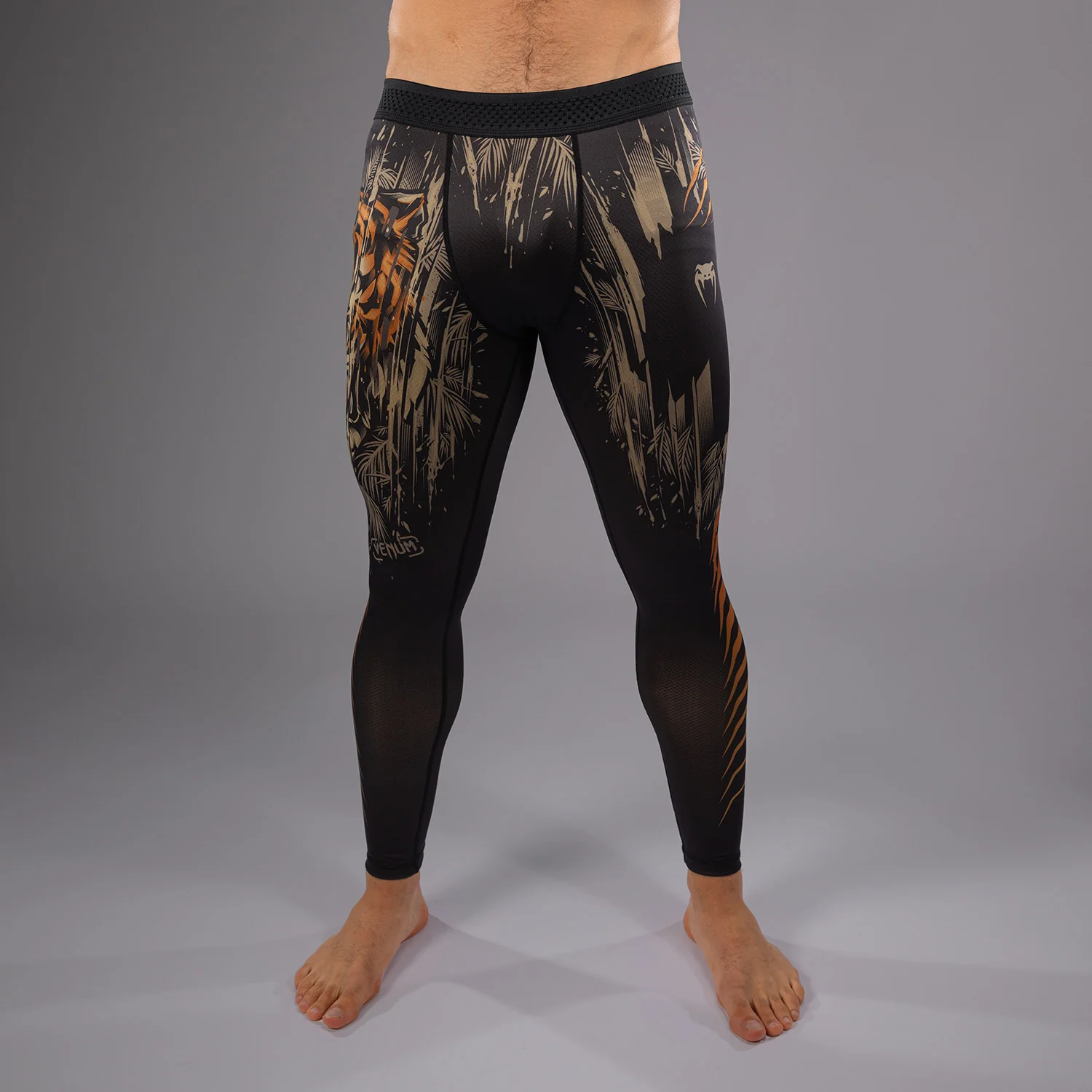 Venum Tiger Men's Spats - Black/Neon Orange - Image 4