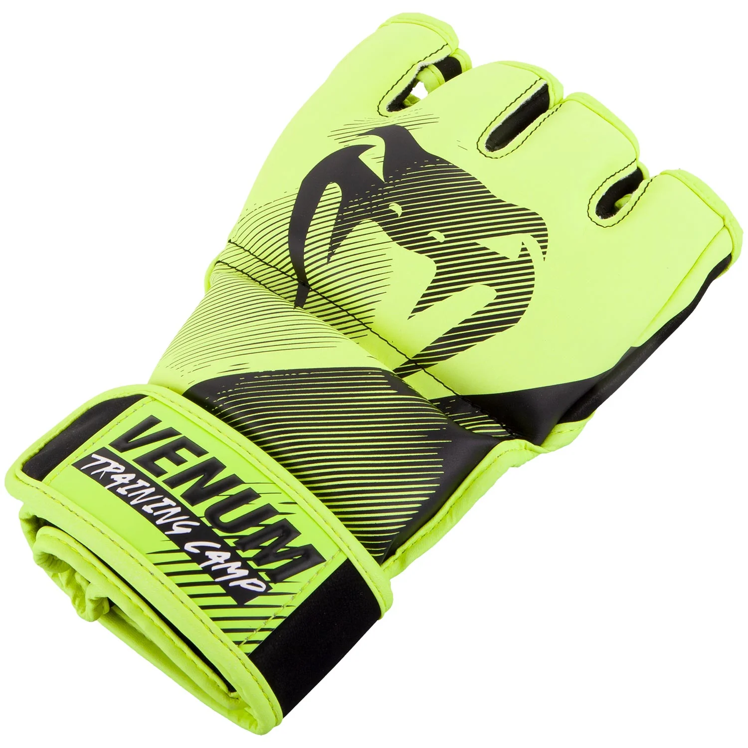 Venum Training Camp 2.0 MMA Gloves - Black/Neo Yellow - Image 2