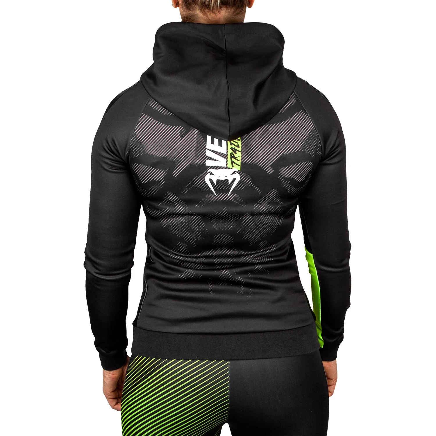 Venum Training Camp 2.0 Women Hoodie - Black/Neo Yellow - Exclusive - Image 4