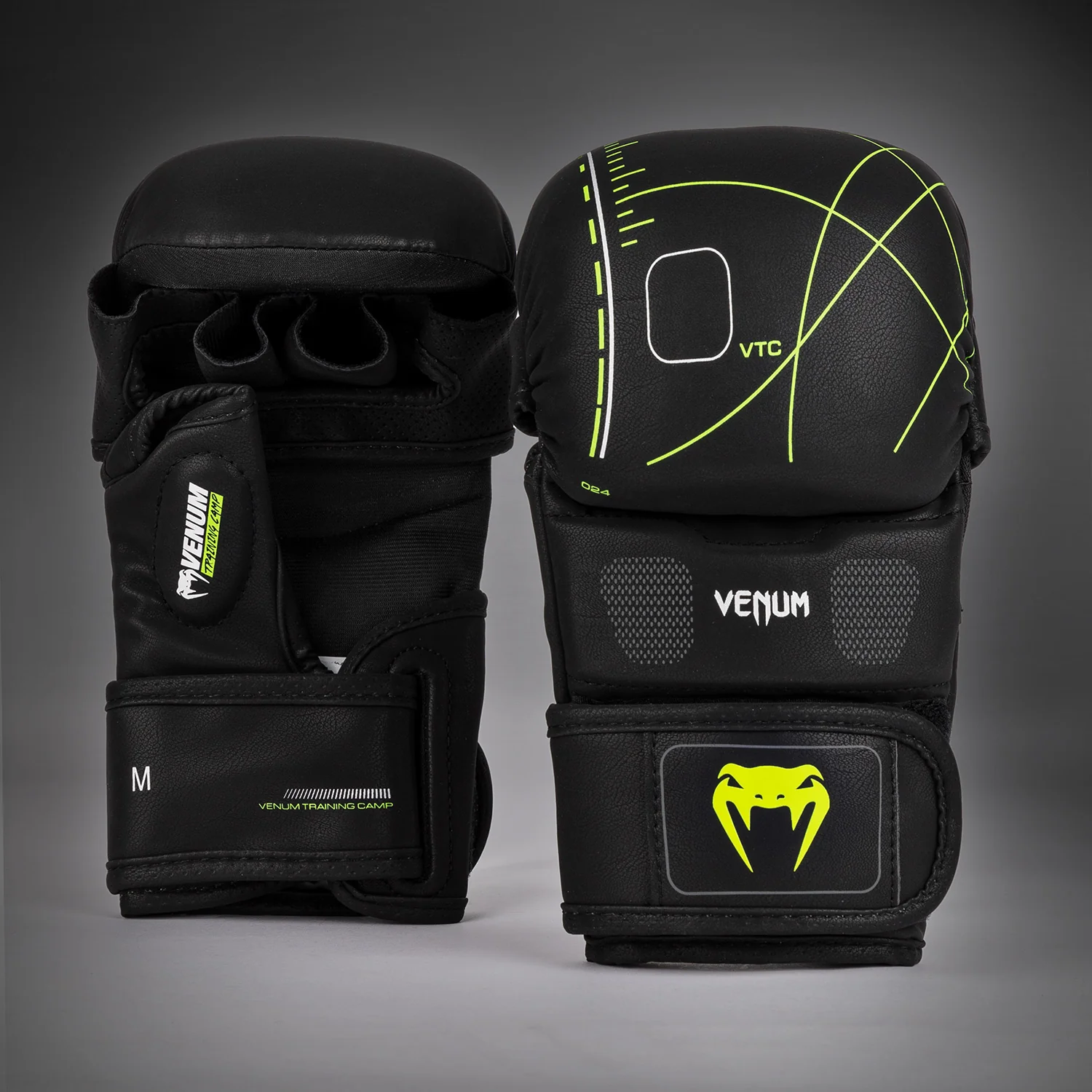 Venum Training Camp 4.0 Sparring Gloves - Black/Neo Green - Image 2