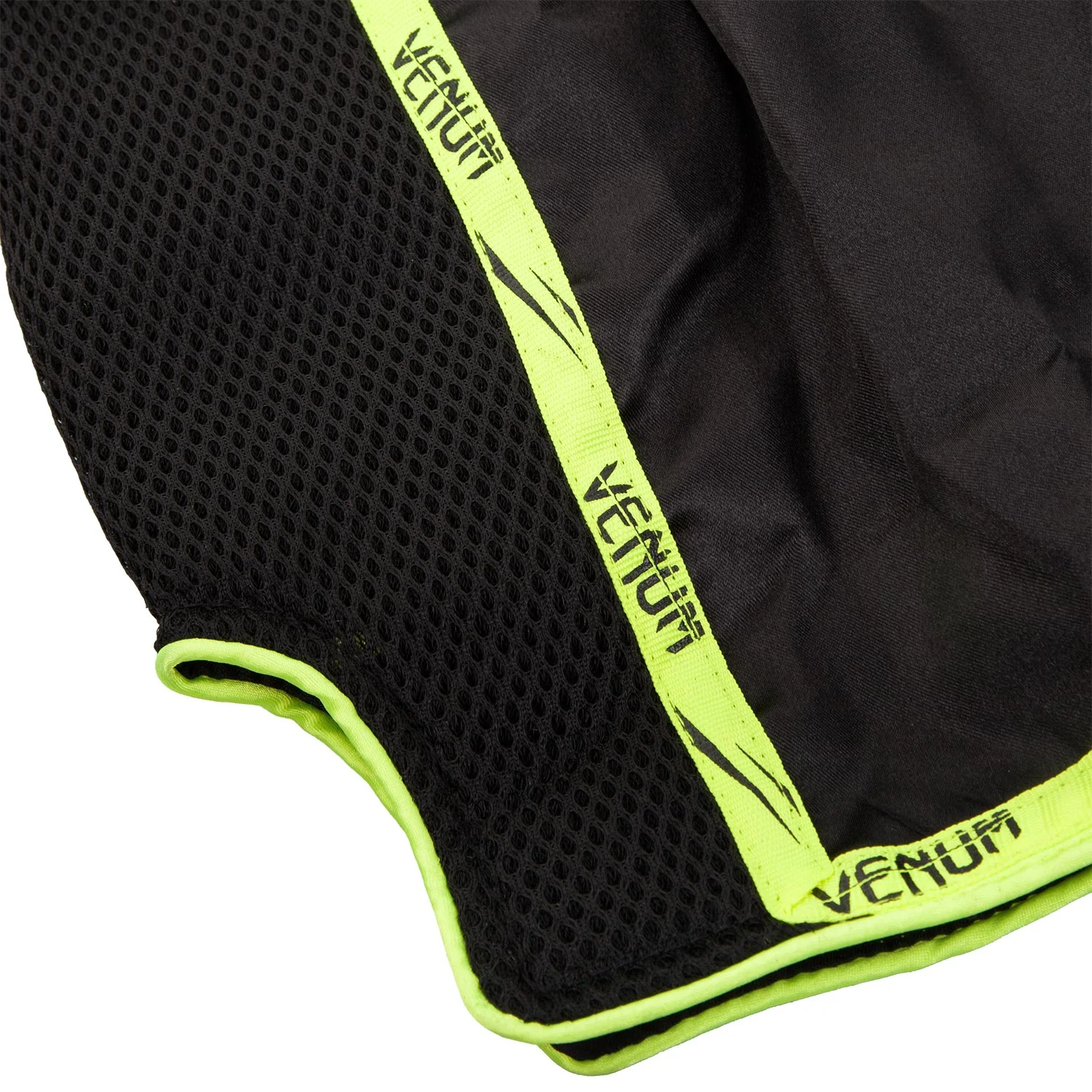 Venum Training Camp Muay Thai Shorts - Black/Neo Yellow - Image 4