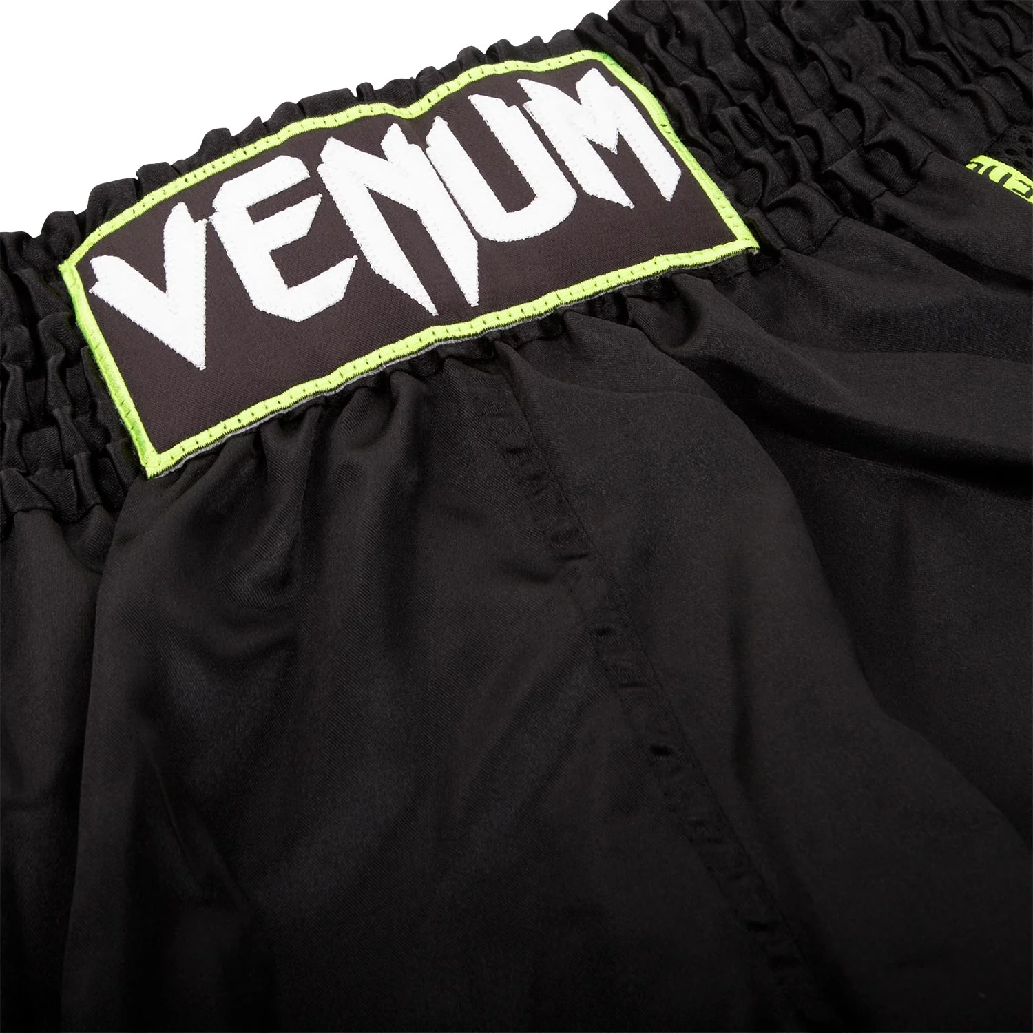 Venum Training Camp Muay Thai Shorts - Black/Neo Yellow - Image 5