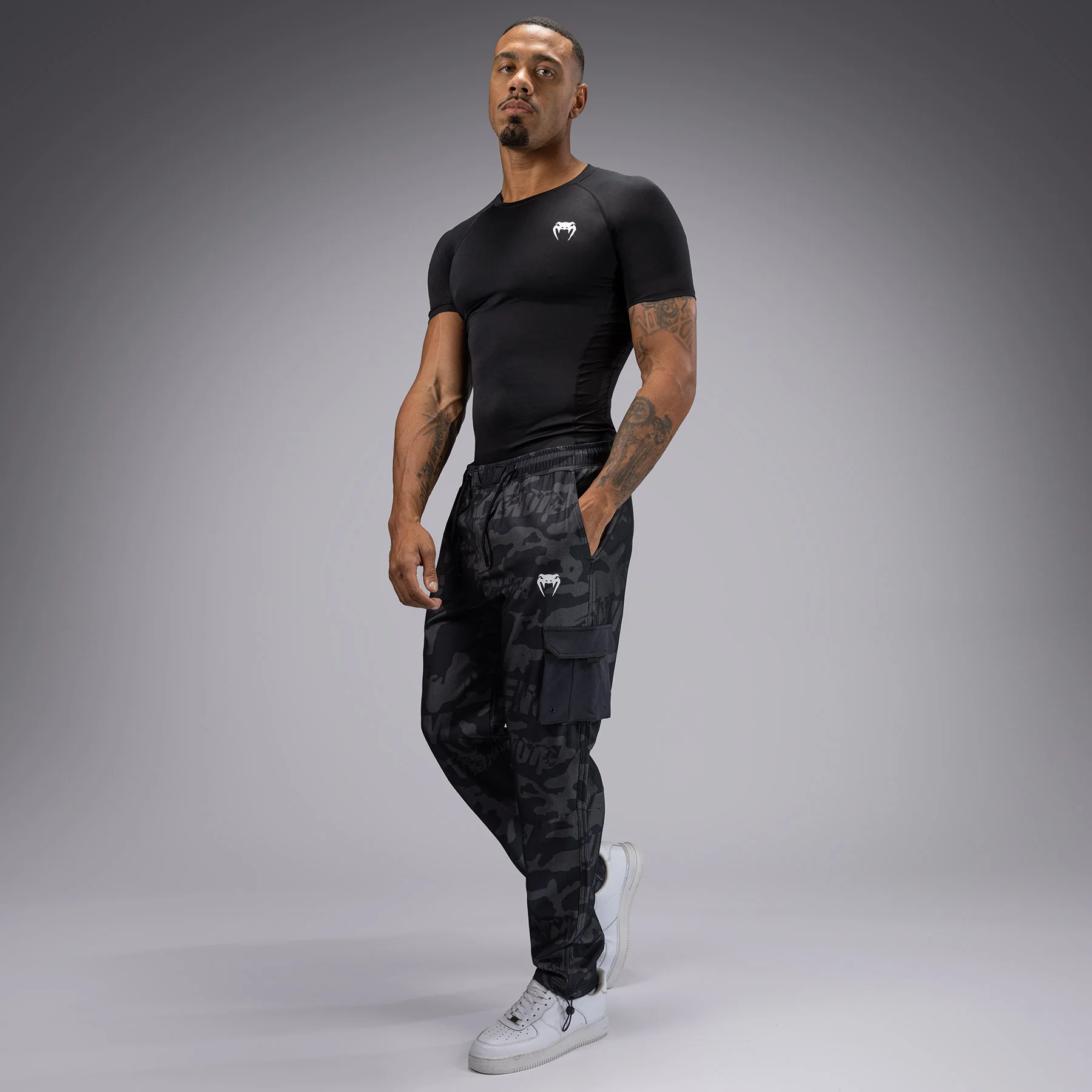 Venum Trooper Men's Tracksuit Pants - Black/Charcoal - Image 2