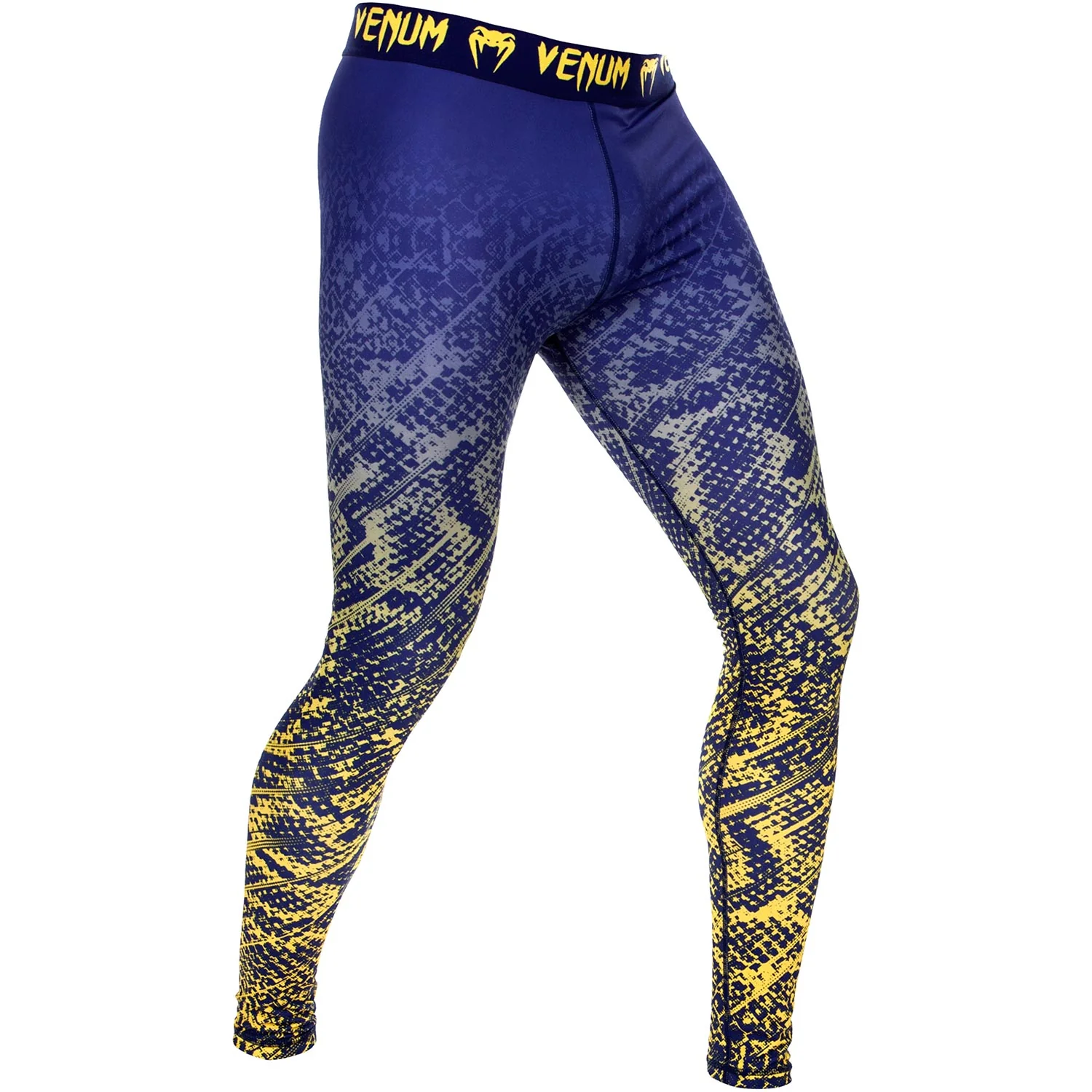 Venum Tropical Compression Tights - Blue/Yellow - Image 2