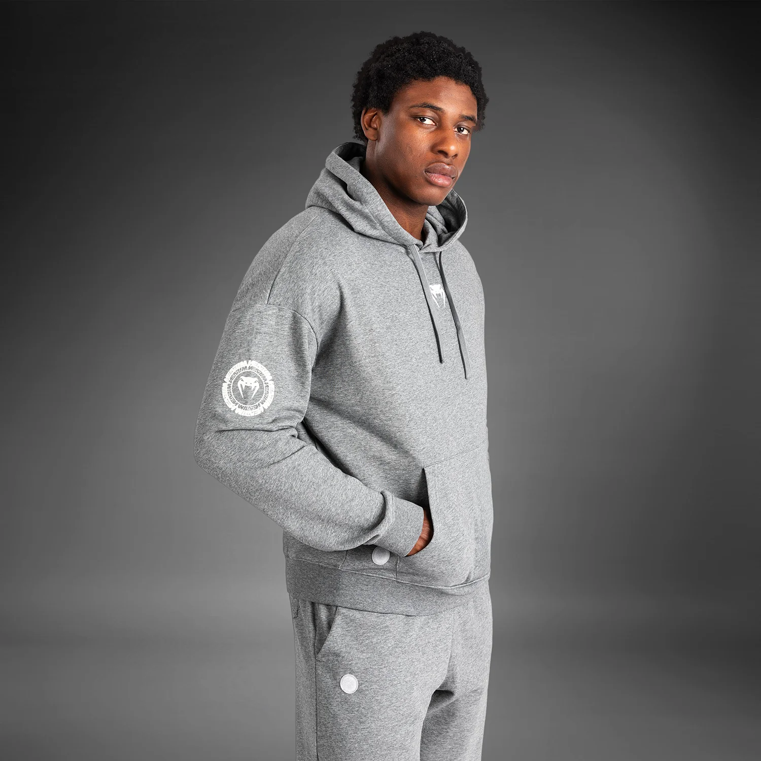 Venum Vortex XL Lite Men's Hoodie - Light Heather Grey - Image 6