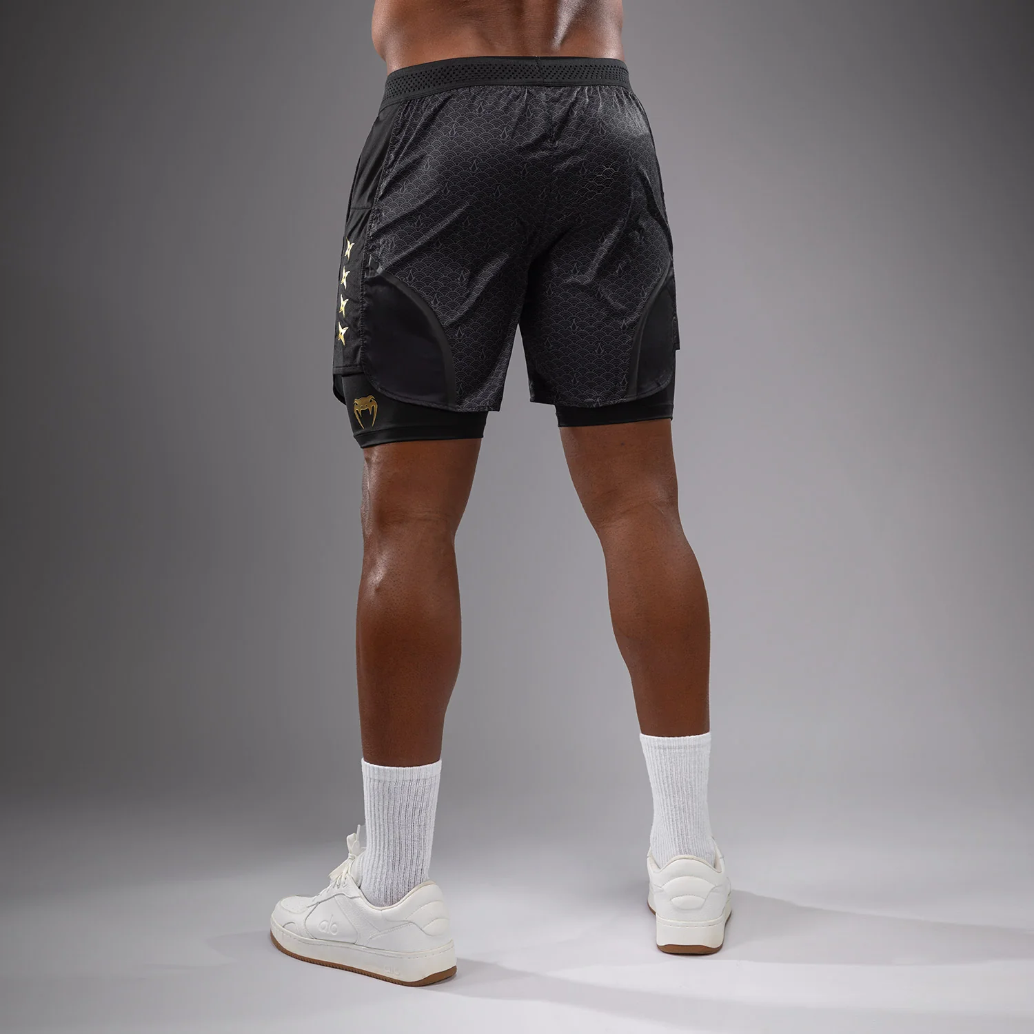 Venum x Assassin's Creed Shadows Training Short - Black/Gold - Image 2