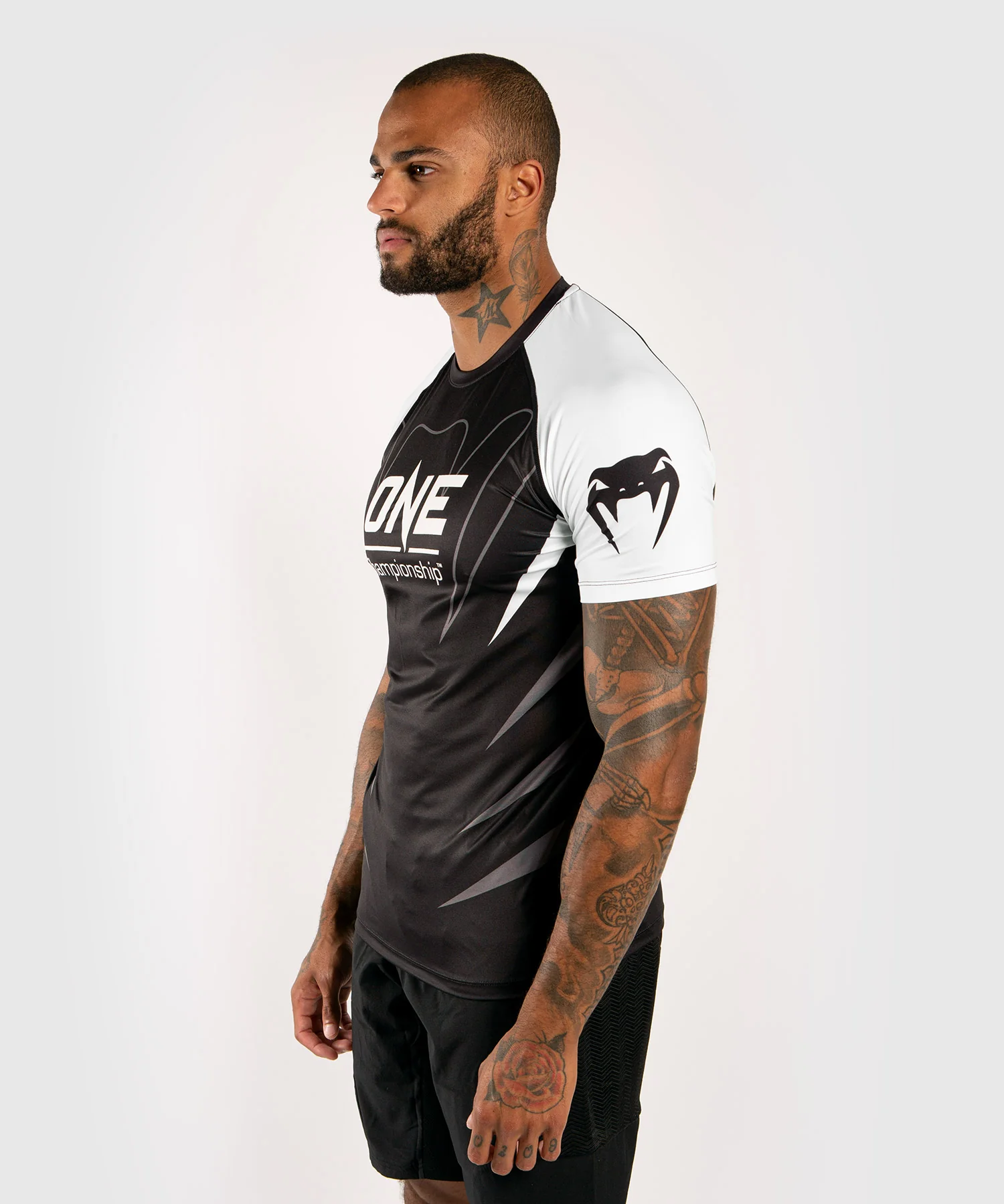 Venum x ONE FC Dry Tech T-shirt - White/Black - Image 2