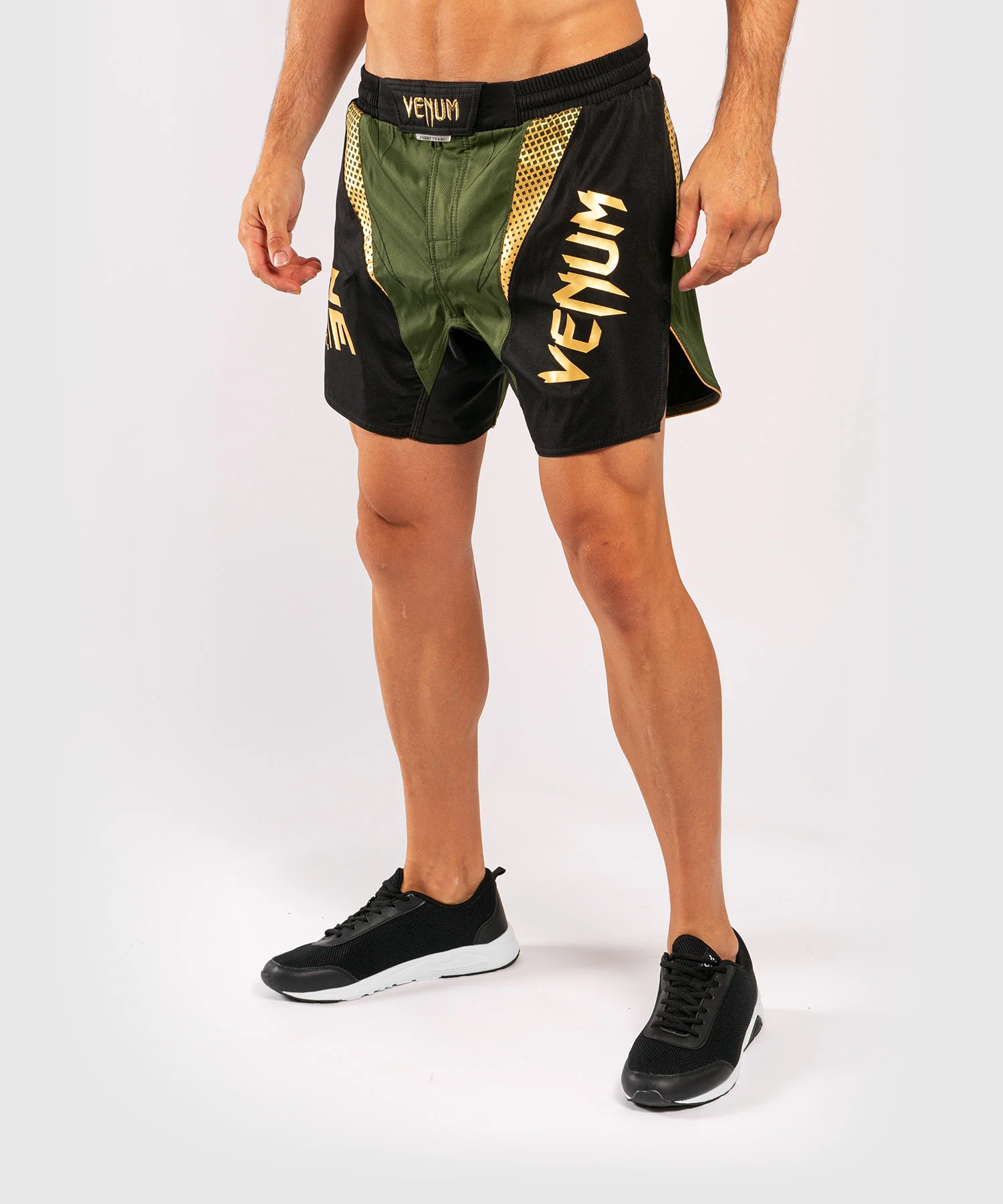 Venum x ONE FC Fightshorts - Khaki/Gold - Image 2