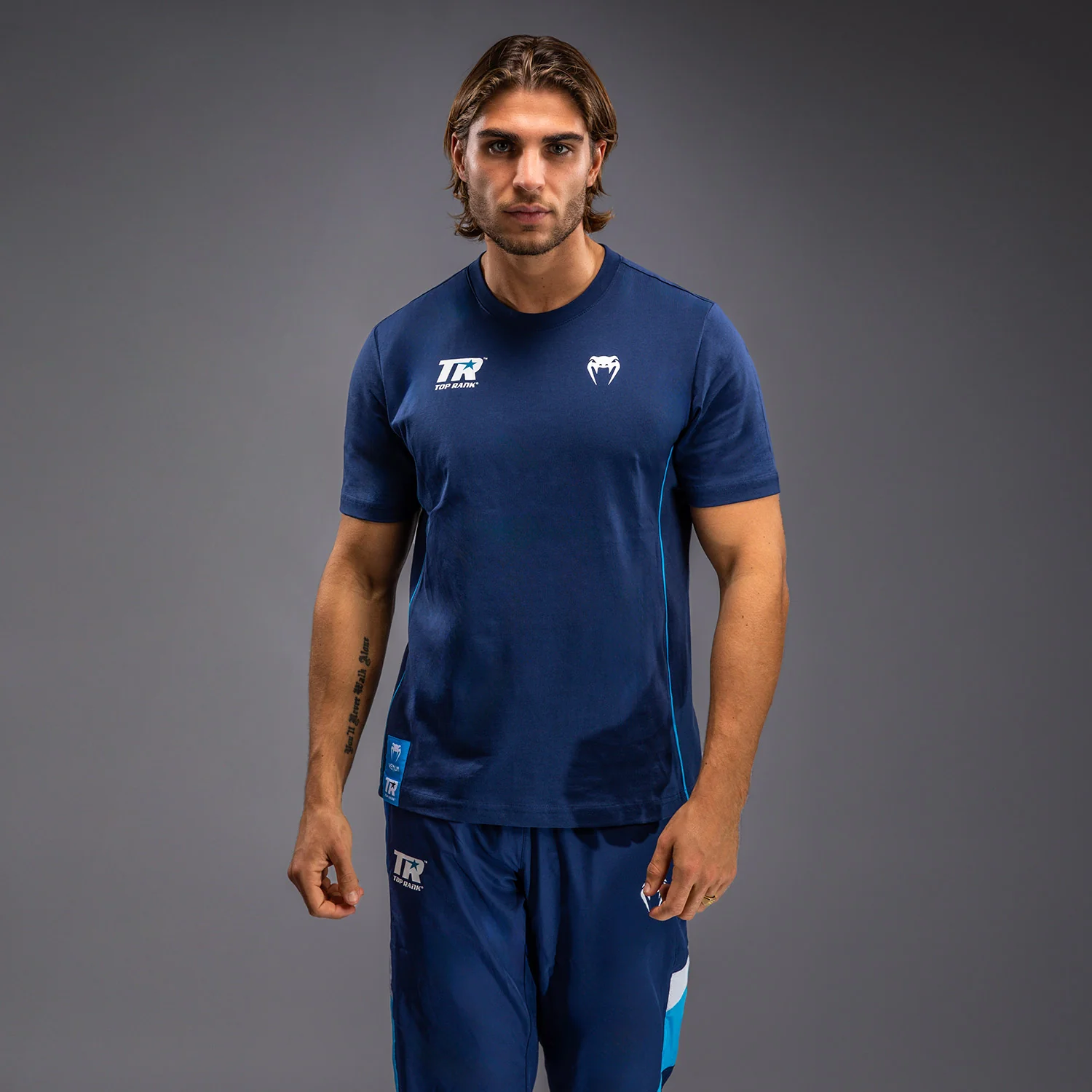 Venum x Top Rank Original Men's T-Shirt - Navy Blue